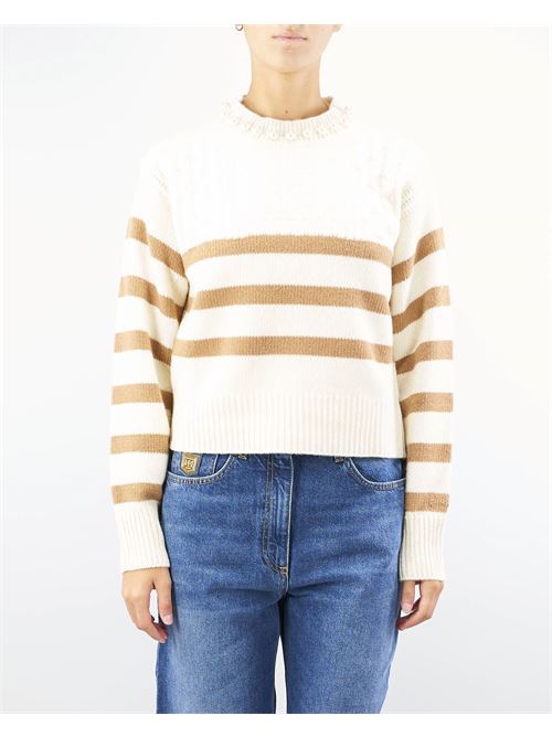 Striped jacquard sweater Ermanno by Ermanno Scervino ERMANNO BY ERMANNO SCERVINO | Sweater | D45EM028APE81MF326